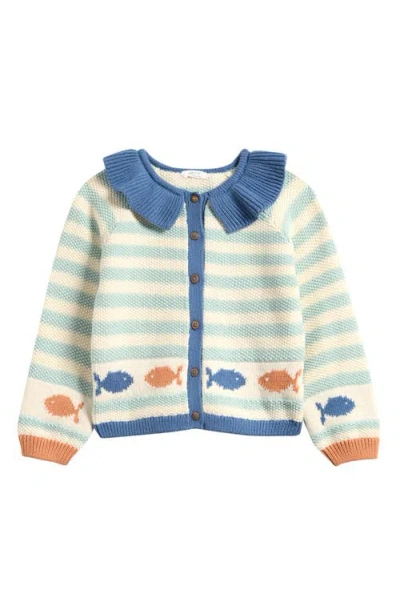 Next Babies'  Kids' Marine Jacquard Cardigan In Blue