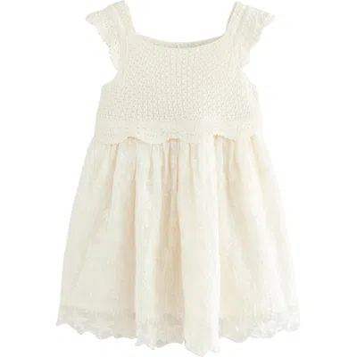 Next Babies'  Kids' Mixed Media Sundress In White