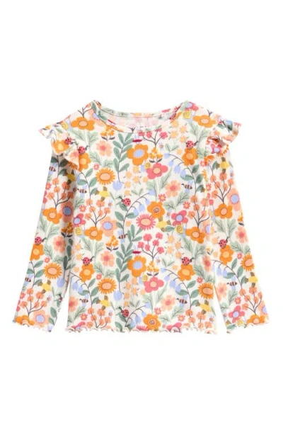 Next Babies'  Kids' Mixed Print Long Sleeve Stretch Cotton Top In Multi