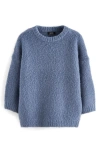 NEXT NEXT KIDS' OVERSIZE BOUCLÉ CREWNECK SWEATER