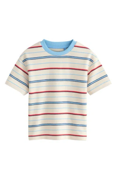 Next Kids' Oversize Stripe Cotton Ringer T-shirt In Multi