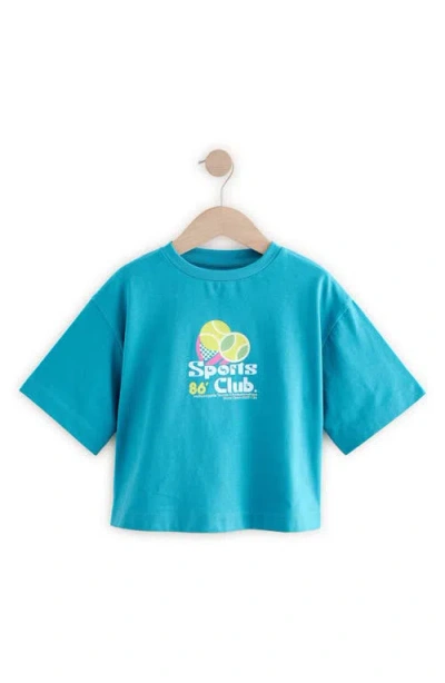 Next Kids' Oversize Tennis Graphic T-shirt In Blue