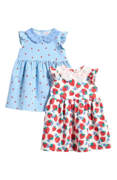 Next Babies'  Kids' Pack Of 2 Stretch Cotton Dresses In Multi