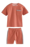 Next Kids' Palm Pocket T-shirt & Drawstring Shorts Set In Red