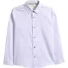 Next Kids' Plain Smart Solid White Stretch Button-up Shirt In White