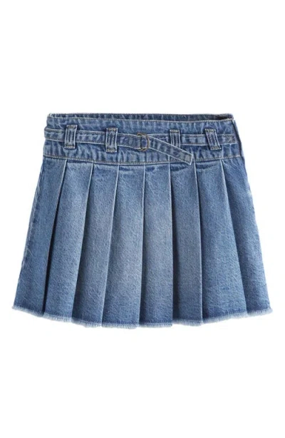 Next Kids' Pleated Denim Skirt In Blue