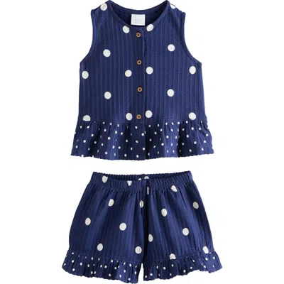 Next Babies'  Kids' Polka Dot Peplum Top & Shorts Set In Multi