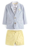 NEXT NEXT KIDS' POLO SHIRT, BLAZER & SHORTS SUIT SET