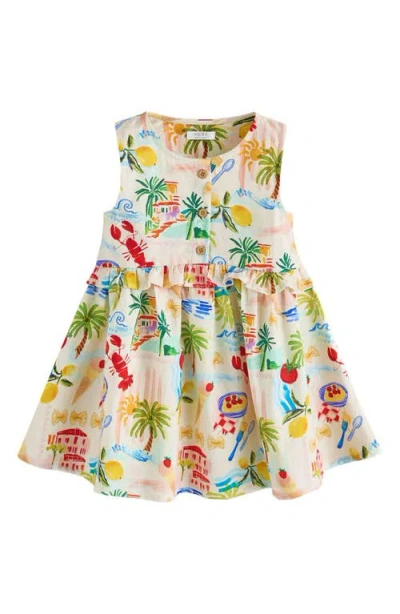 Next Babies'  Kids' Postcard Print Cotton Sundress In Multi
