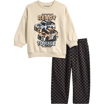 Next Babies'  Kids' Racecar Graphic Sweatshirt & Pants Set In Multi