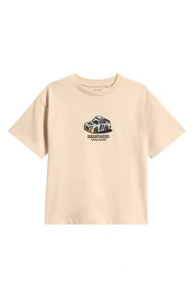 Next Kids' Racing Car Cotton Graphic T-shirt In Brown