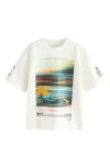 Next Kids' Racing Car Graphic T-shirt In White
