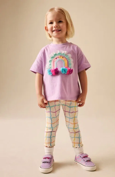 Next Babies'  Kids' Rainbow Appliqué T-shirt & Leggings Set In Neutral