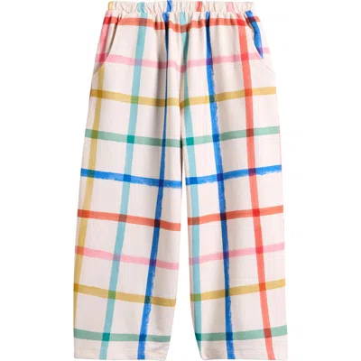 Next Babies'  Kids' Rainbow Check Barrel Leg Cotton Pants In Multi