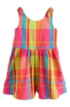Next Kids' Rainbow Check Romper In Multi