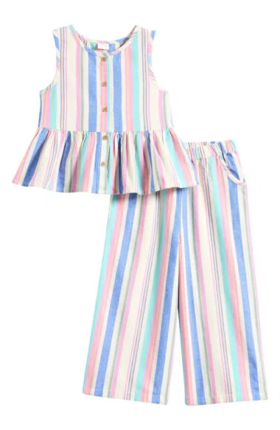 Next Kids' Rainbow Stride Top & Pants Set In Multi