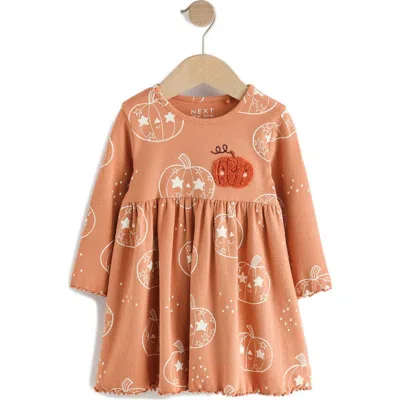 Next Babies'  Kids' Rib Jersey Dress In Brown