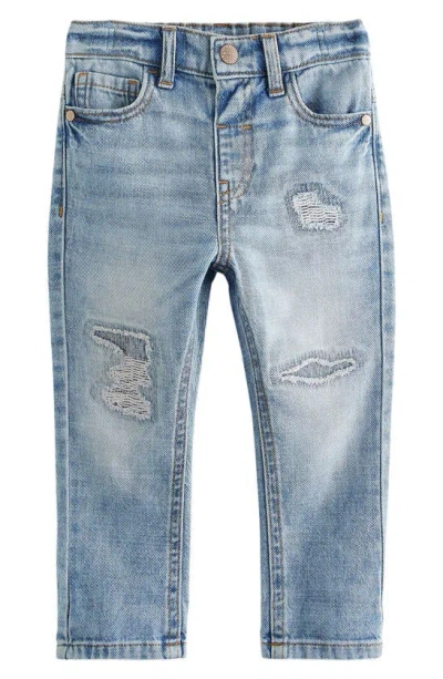 Next Kids' Ripped Nonstretch Denim Jeans In Blue