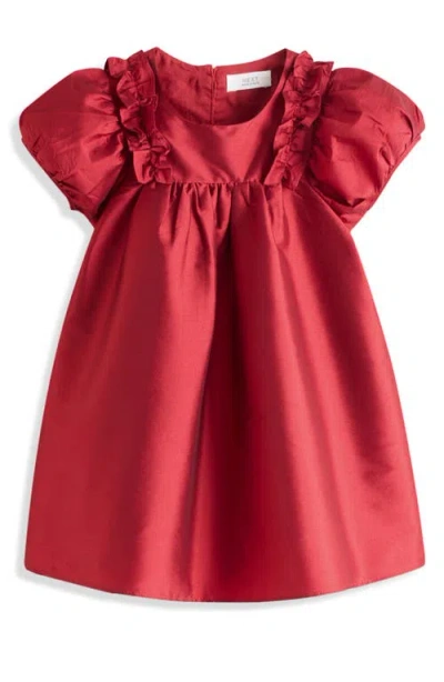 Next Kids' Ruffle Taffeta Party Dress In Red