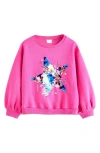 Next Kids' Sequin Star Sweatshirt In Pink
