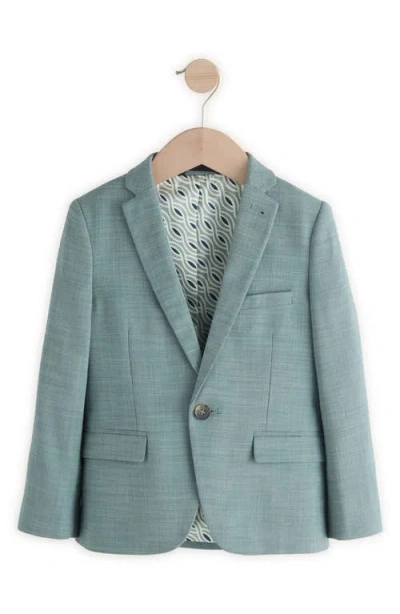 Next Kids' Skinny Fit Textured Green Sport Coat