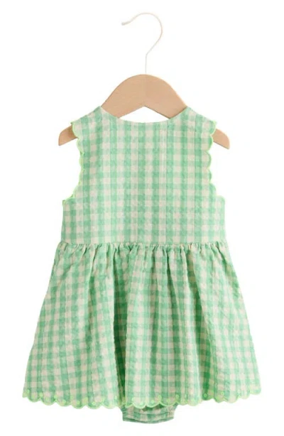 Next Babies'  Kids' Sleeveless Gingham Dress In Green