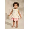 Next Kids' Sleeveless Peplum Top & Shorts Set In White