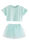 NEXT NEXT KIDS' SOLID TOP & TUTU SKIRT SET