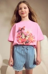 Next Kids' Stay Wild Oversize Graphic T-shirt & Stripe Drawstring Shorts Set