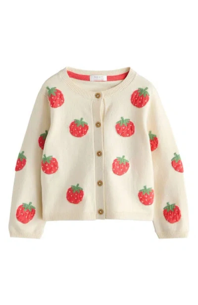 Next Kids' Strawberry Cardigan In Neutral
