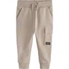 Next Kids' Stretch Cotton Cargo Joggers In Gold