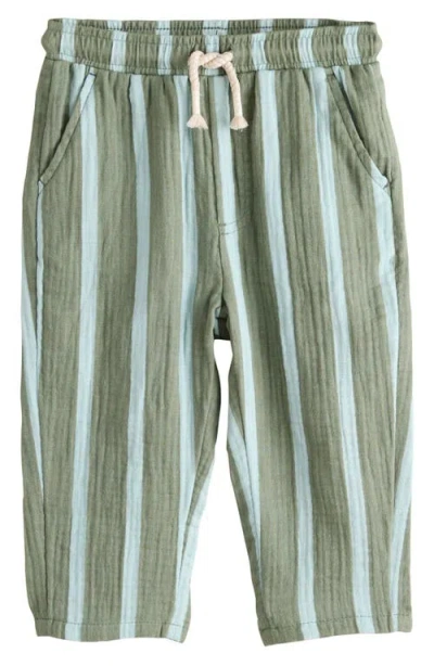 Next Kids' Stripe Cotton Pants In Green