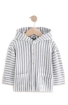 Next Kids' Stripe Hooded Shirt Jacket