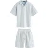 Next Kids' Stripe Polo & Shorts Set