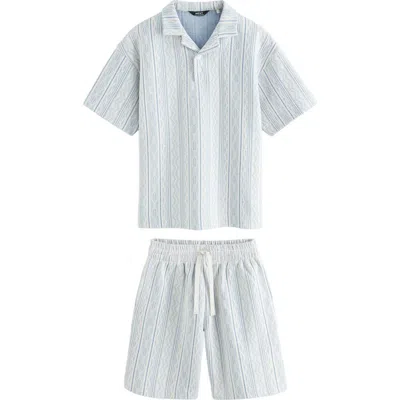 Next Kids' Stripe Polo & Shorts Set