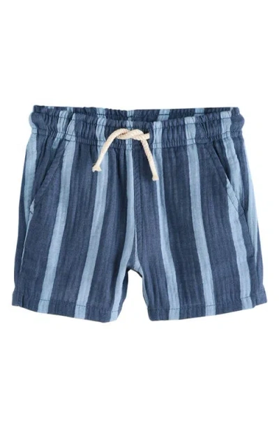 Next Kids' Stripe Pull-on Shorts In Blue