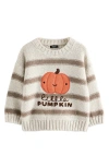 Next Kids' Stripe Pumpkin Graphic Sweater In Multi