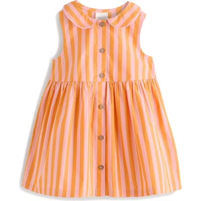 Next Babies'  Kids' Stripe Sleeveless Dress In Yellow