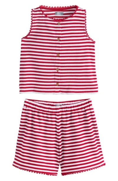 Next Kids' Stripe Tank & Shorts Set In Red
