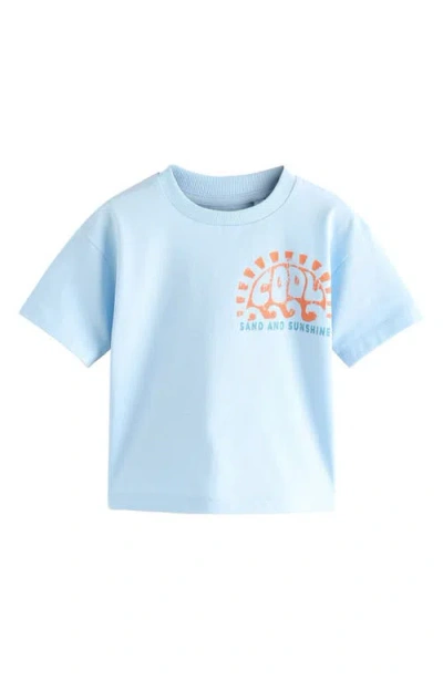 Next Kids' Sunny Days Cotton Graphic T-shirt In Blue