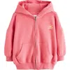 Next Kids' Sunset Zip-up Cotton Graphic Hoodie In Pink