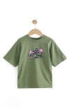 Next Kids' Surf Vacay Cotton Graphic Pocket T-shirt In Green
