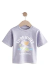 Next Kids' Surf Vibes Cotton Graphic T-shirt In Purple