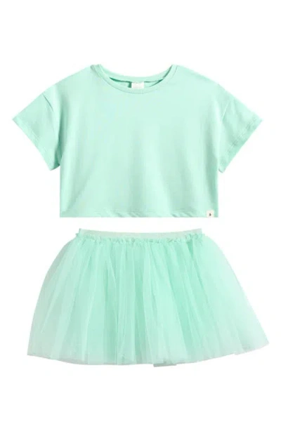 Next Kids' T-shirt & Mesh Skirt Set In Green