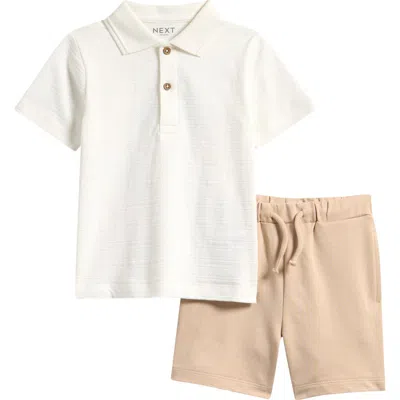 Next Babies'  Kids' Textured Polo & Shorts Set In Multi