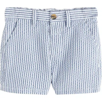 Next Kids' Ticking Stripe Cotton Chino Shorts In Blue