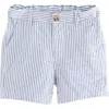 Next Kids' Ticking Stripe Cotton Shorts In White