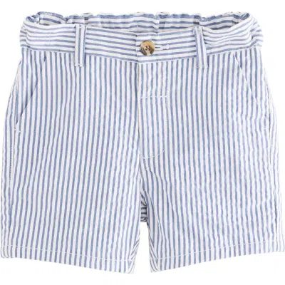 Next Kids' Ticking Stripe Cotton Shorts In White