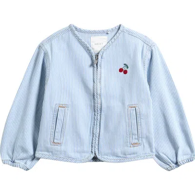 Next Kids' Ticking Stripe Jacket In Blue