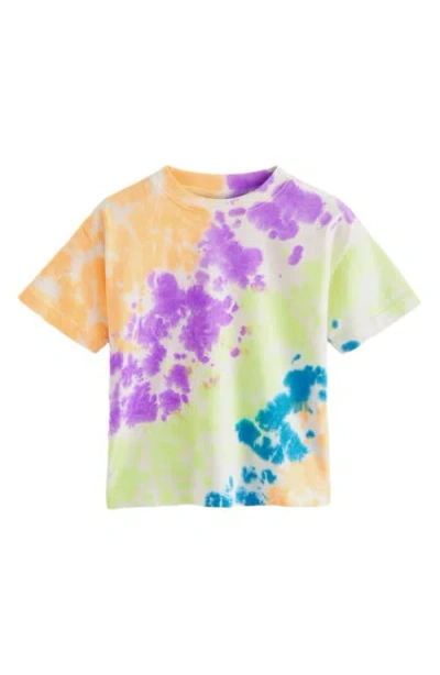 Next Kids' Tie Dye Cotton T-shirt In White
